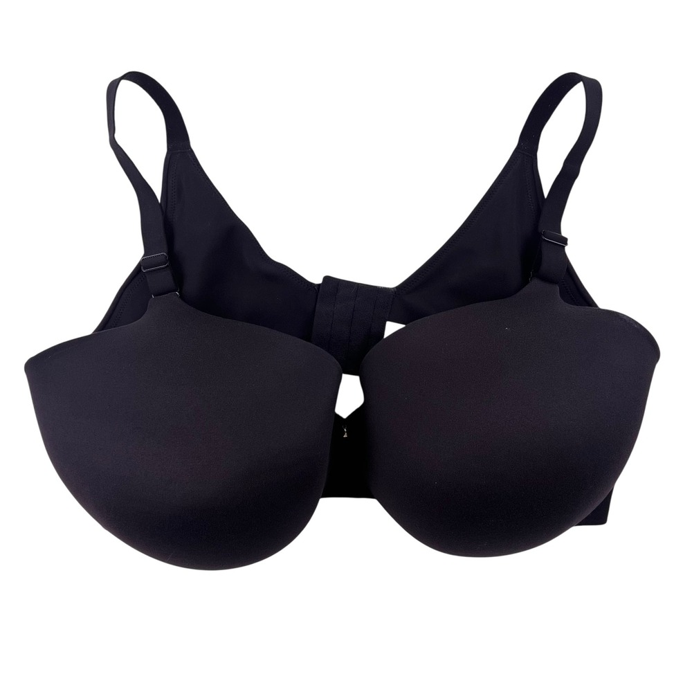 Cacique Black Back Smoother Lightly Lined Full Coverage Bra 42DDD Underwire